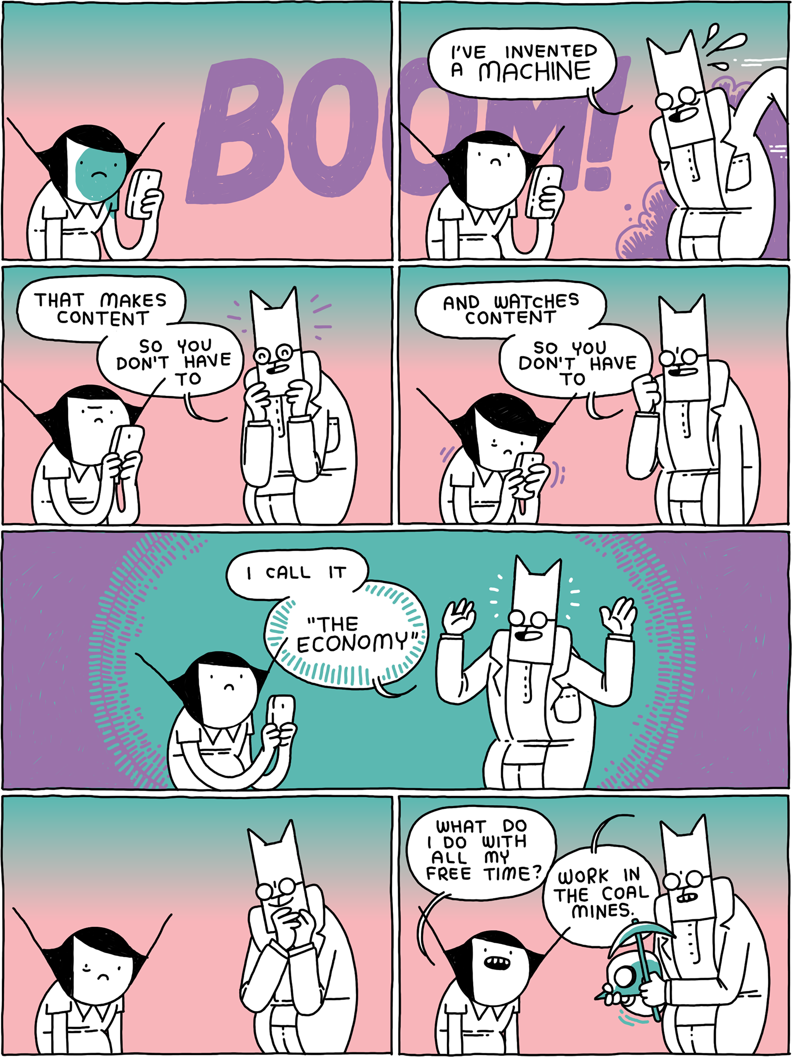 Cat and Girl